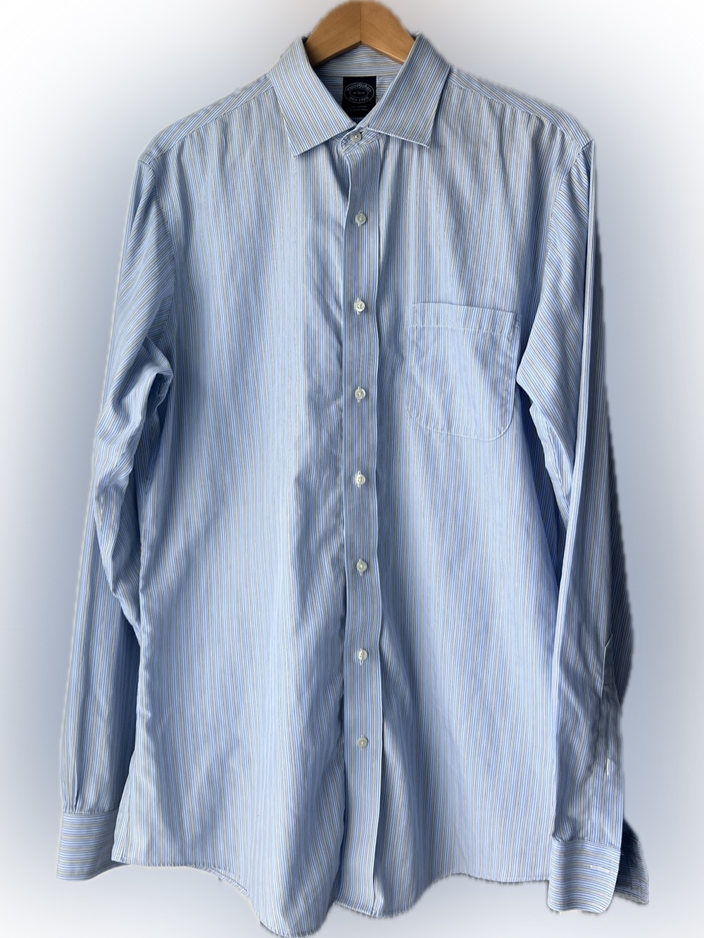 Brooks Brothers Light Blue Multi-Stripe Dress Shirt